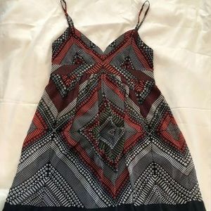 American Eagle Outfitters Gray Geometric Sundress